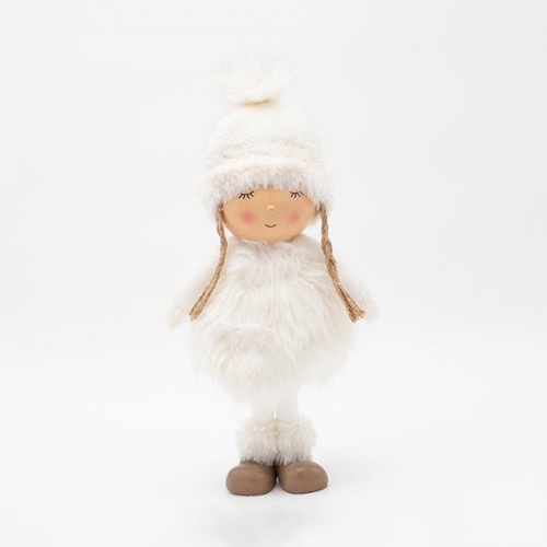 ΚΟΡΙΤΣΑΚΙ POM POM ΜΕ ΛΕΥΚΑ ΡΟΥΧΑ, 34cm