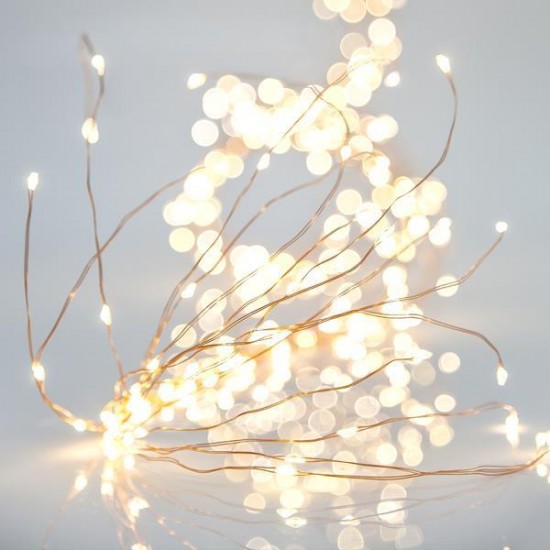 ΧΤΑΠΟΔΙ, 400 ΜΙΝΙ LED, ΜΕΤΑΣΧΗΜΑΤΙΣΤΗ, ΣΤΑΘΕΡΟ, ΜΠΡΟΝΖΕ ΧΑΛΚINO KAΛΩΔΙΟ, ΘΕΡΜΟ ΛΕΥΚΟ LED ANA 10cm (16 ΣΕΙΡΕΣ x 25 LED), ΠΡΟΕΚΤΑΣΗ ΠΑΡΟΧΗΣ 5m, ΙΡ44