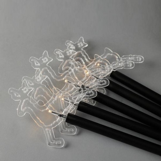 ΣΕΙΡΑ, 5 LED 3mm, 5 ΤΑΡΑΝΔΟΙ ΜΕ ΡΑΒΔΙ ΓΙΑ ΕΔΑΦΟΣ 37cm, ΗΛΙΑΚΟ ΣΥΛΛΕΚΤΗ ΜΕ ΑΙΣΘΗΤΗΡΑ ΦΩΤΟΣ, ΜΑΥΡΟ PVC ΚΑΛΩΔΙΟ, ΘΕΡΜΟ ΛΕΥΚΟ LED ΑΝΑ 35cm, ΠΡΟΕΚΤΑΣΗ ΠΑΡΟΧΗΣ 2m, IP44