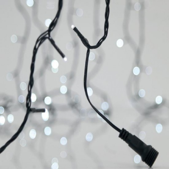 ΣΕΙΡΑ, 300 LED 3mm, 31V ΜΕΤΑΣΧΗΜΑΤΙΣΤΗ, 4 ΕΠΕΚΤΑΣΕΙΣ ΕΩΣ 3 ΣΕΤ, ΠΡΑΣΙΝΟ PVC ΚΑΛΩΔΙΟ, ΛΕΥΚΟ LED ΑΝΑ 5cm, ΠΡΟΕΚΤΑΣΗ ΠΑΡΟΧΗΣ 3m, ΙΡ44