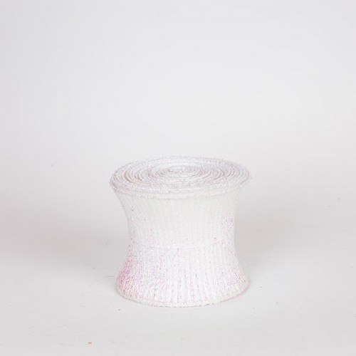 ΚΟΡΔΕΛΑ ΣΠΙΡΑΛ, ΛΕΥΚΗ, ΠΛΟΥΜΙΣΤΗ, 500x12cm