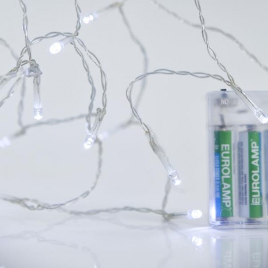 ΣΕΙΡΑ, 20 LED 5mm, ΜΠΑΤΑΡΙΑΣ 3xAA, ΔΙΑΦΑΝΟ PVC ΚΑΛΩΔΙΟ, ΛΕΥΚΟ LED ΑΝΑ 10cm, ΠΡΟΕΚΤΑΣΗ ΠΑΡΟΧΗΣ 50cm, IP20