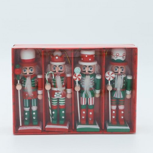 ΚΑΡΥΟΘΡΑΥΣΤΗΣ, ΚΟΚΚΙΝΟ ΠΡΑΣΙΝΟ CANDY, ΣΕΤ 4TMX, 5x13cm