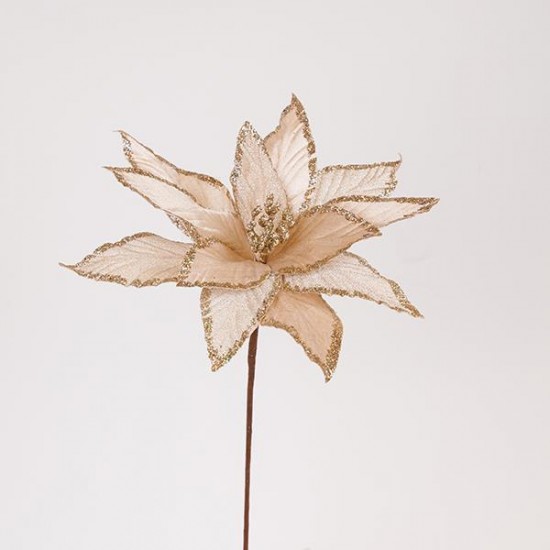 ΛΟΥΛΟΥΔΙ ΣΑΜΠΑΝΙ ΜΕ ΦΥΛΛΑ GLITTER, 34x48cm