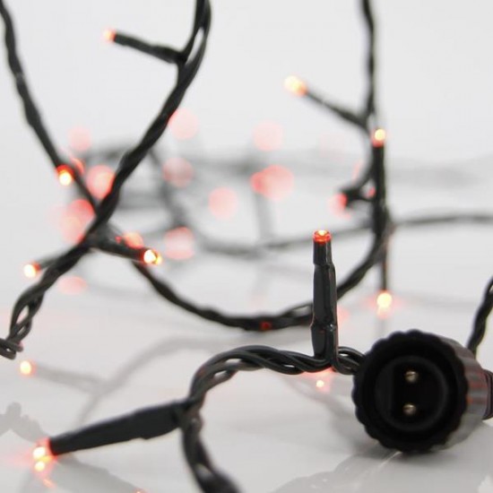 ΣΕΙΡΑ, 100 LED 3mm, 31V ΜΕΤΑΣΧΗΜΑΤΙΣΤΗ, 4 ΕΠΕΚΤΑΣΕΙΣ ΕΩΣ 3 ΣΕΤ, ΠΡΑΣΙΝΟ PVC ΚΑΛΩΔΙΟ, ΚΟΚΚΙΝΟ LED ΑΝΑ 5cm, ΠΡΟΕΚΤΑΣΗ ΠΑΡΟΧΗΣ 3m, ΙΡ44