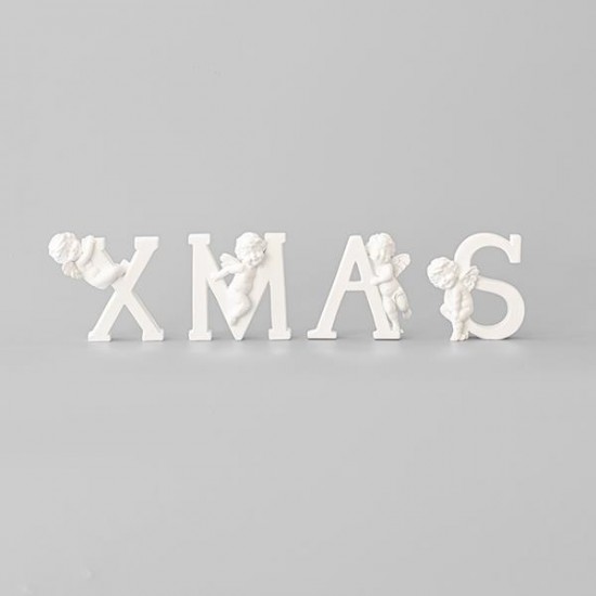 ΔΙΑΚΟΣΜΗΤΙΚΟ XMAS ΜΕ ΑΓΓΕΛΑΚΙΑ, ΛΕΥΚΟ, 8,3x8,5cm, 7,7x7,9cm, 8,1x7,8cm, 7,1x8cm