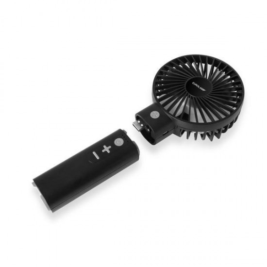 Ανεμιστήρας Χειρός 4 Σε 1 Power Bank, Ηχείο Bluetooth, Φακός Επαναφορτιζόμενος Φ10 Μαύρος