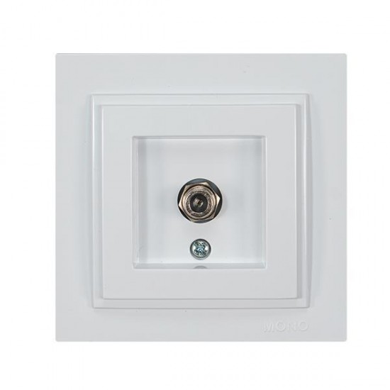 Πρίζα TV F Connector Λευκή