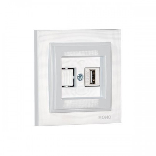 Πρίζα USB 220V / 5V 2.4A Λευκή