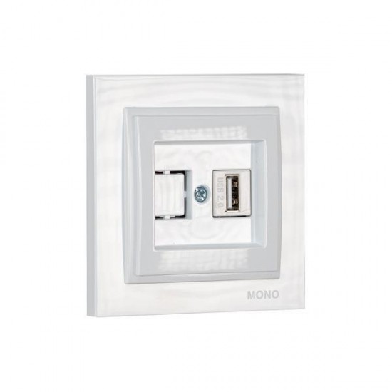 Πρίζα USB 220V / 5V 2.4A Λευκή