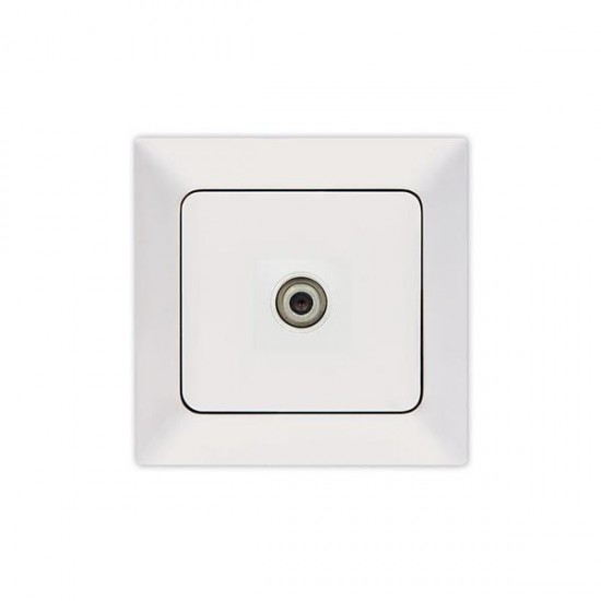 Πρίζα TV F Connector Λευκή