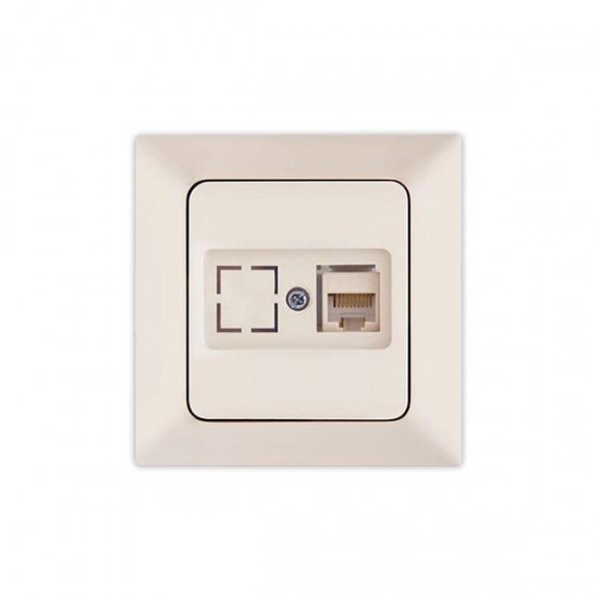 Πρίζα Data Cat 6 RJ 45 Mονή Μπεζ