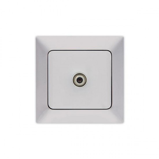 Πρίζα ΤV F Connector Νίκελ Mατ