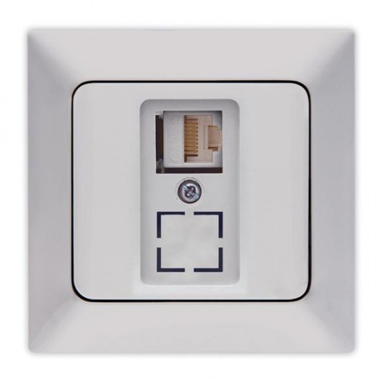 Πρίζα Data Mονή Cat 6 RJ 45 Νίκελ Mατ