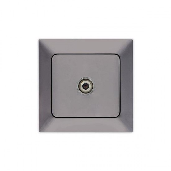 Πρίζα ΤV F Connector Γραφίτης