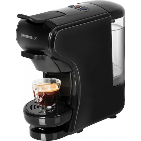 DictroLux Alice Καφετιέρα για Κάψουλες Nespresso Πίεσης 19bar Μαύρη