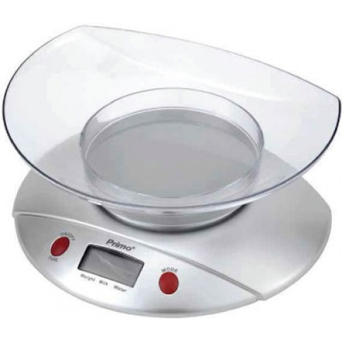 Primo Ψηφιακή Ζυγαριά Κουζίνας PRKS-40379 1gr/5kg Ασημί