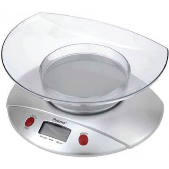 Primo Ψηφιακή Ζυγαριά Κουζίνας PRKS-40379 1gr/5kg Ασημί