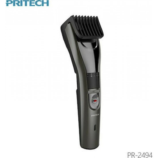 Pritech PR-2494 Επαναφορτιζόμενη Κουρευτική Μηχανή Μαύρη