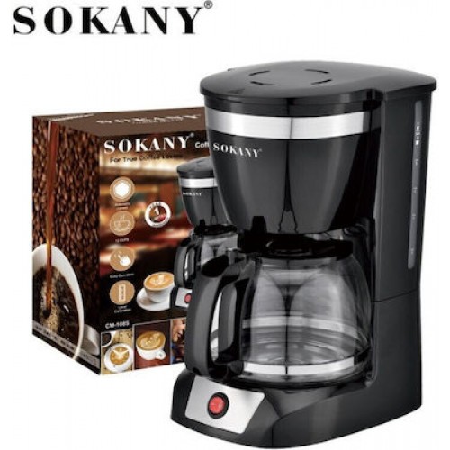 Sokany Καφετιέρα Φίλτρου CM-108S 950W Black
