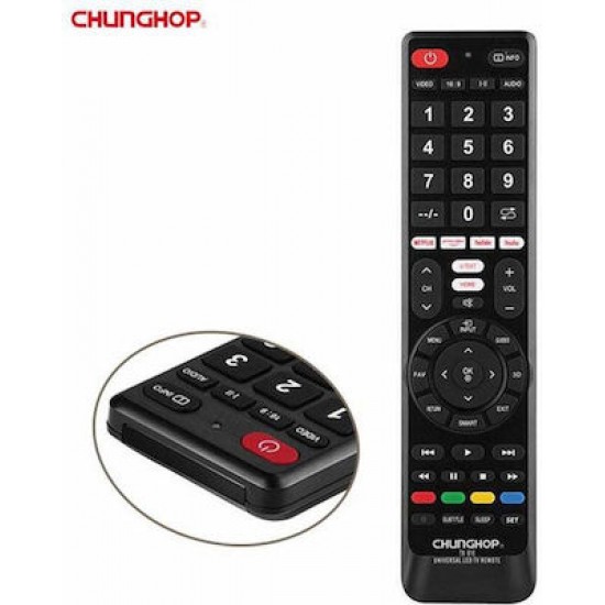 Chunghop Universal TX-09E Τηλεχειριστήριο Για Τηλεοράσεις