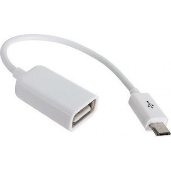 COOSY CZ23 micro USB male - USB-A female Λευκό Χρώμα