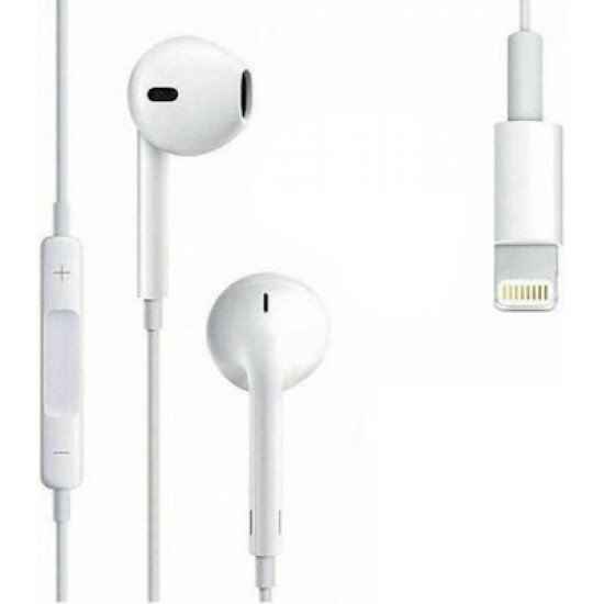 Vonk ER04 Earbuds Handsfree με Βύσμα Lightning Λευκό