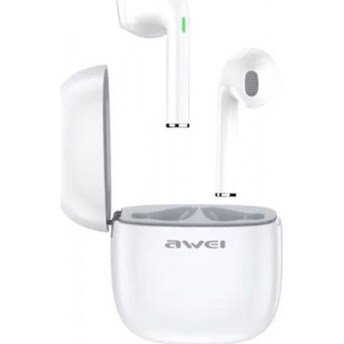 Awei T28 In-ear Bluetooth Handsfree Ακουστικά με Θήκη Φόρτισης Λευκά
