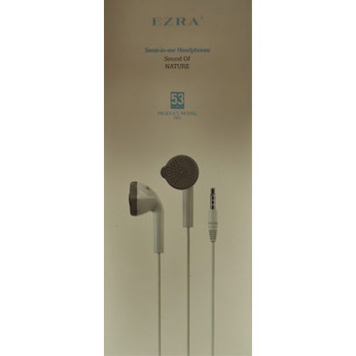 Ezra NO.53 In-ear Handsfree Λευκό