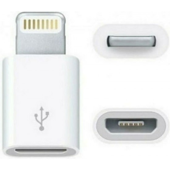 FT Electronics Μετατροπέας FTT4-051 Lightning male σε micro USB female Λευκό Χρώμα