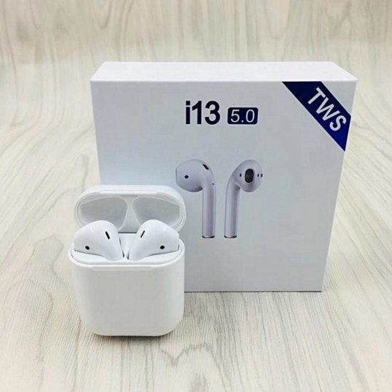 TWS i13 Earbud Bluetooth Handsfree Ακουστικά  Λευκά