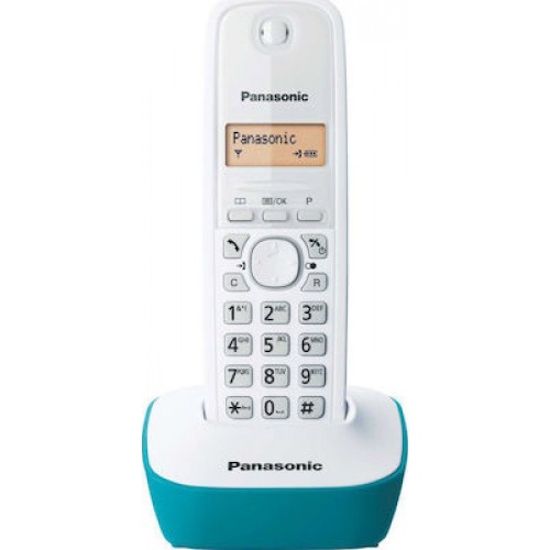 Ασύρματο Ψηφιακό Τηλέφωνο Panasonic KX-TG1611GRC Λευκό-Τυρκουάζ