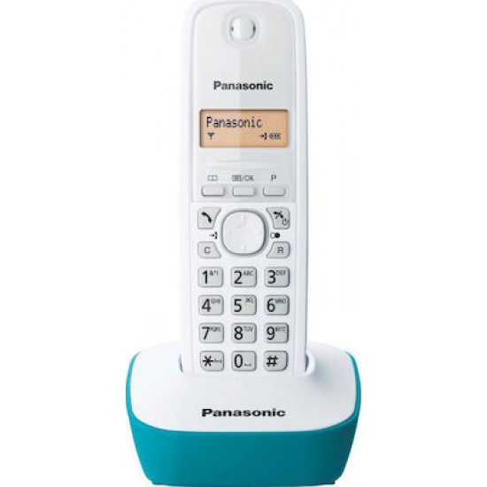 Ασύρματο Ψηφιακό Τηλέφωνο Panasonic KX-TG1611GRC Λευκό-Τυρκουάζ