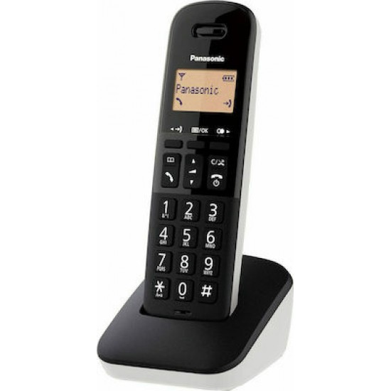 Ασύρματο Ψηφιακό Τηλέφωνο Panasonic KX-TGB610GRW Μαύρο-Λευκό Πλήκτρο Αποκλεισμού Κλήσεων